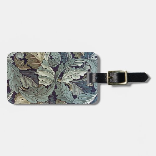 William Morris Acanthus Wallpaper Blätter Gepäckanhänger (Vorderseite horizontal)