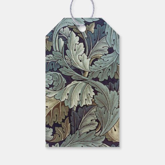 William Morris Acanthus Wallpaper Blätter Geschenkanhänger (Rückseite)