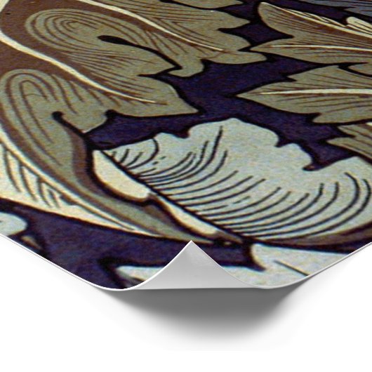 William Morris Acanthus Wallpaper Blätter Poster (Ecke)