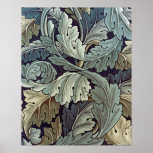 William Morris Acanthus Wallpaper Blätter Poster