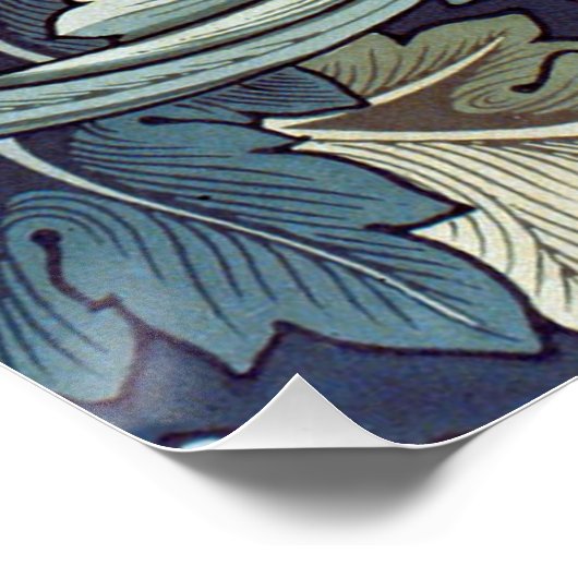 William Morris Acanthus Wallpaper Blätter Poster (Ecke)