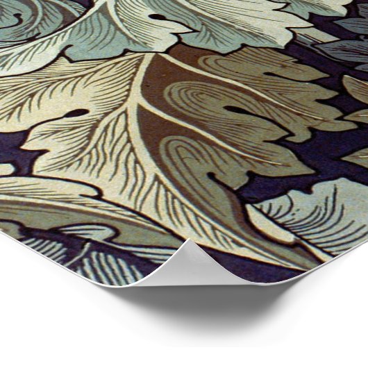 William Morris Acanthus Wallpaper Blätter Poster (Ecke)