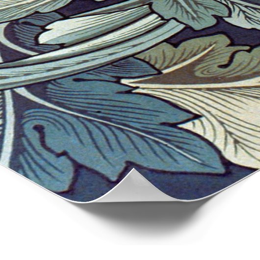 William Morris Acanthus Wallpaper Blätter Poster (Ecke)