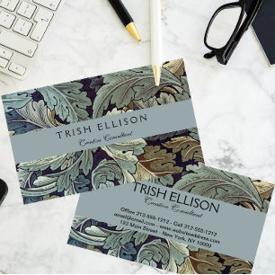 William Morris Acanthus Wallpaper Blätter Visitenkarte