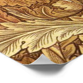 William Morris Acathus Brown Autumn Leaves Poster (Ecke)