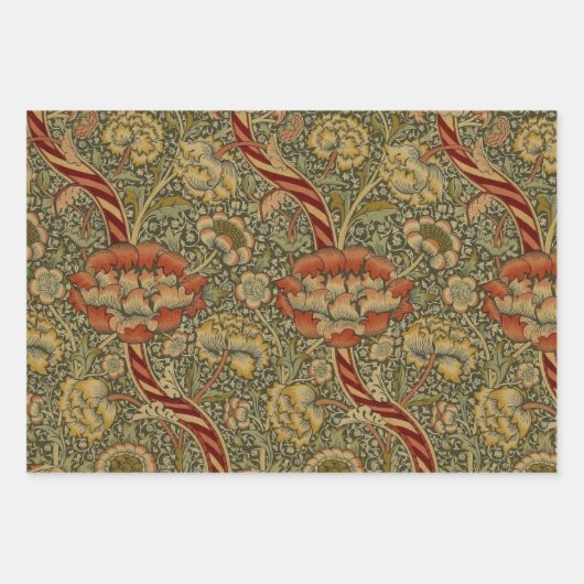 William Morris Acorn Wallpaper Nature Design Geschenkpapier Set (Vorderseite 2)