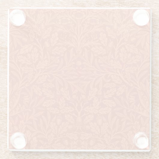 William Morris Acorn Wallpaper Nature Design Glasuntersetzer (Rückseite)