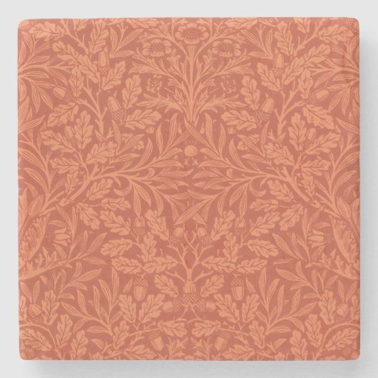 William Morris Acorn Wallpaper Nature Design Steinuntersetzer (Vorderseite)