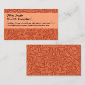 William Morris Acorn Wallpaper Nature Design Visitenkarte (Vorne/Hinten)