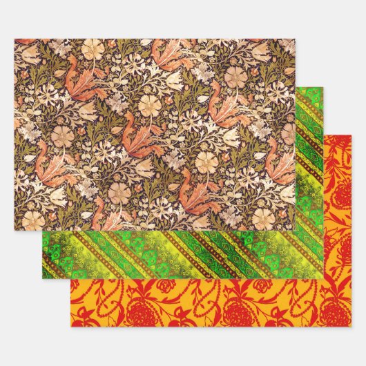 William Morris, Agra und Paisley Pearls Geschenkpapier Set (Set)