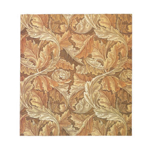 William Morris Akanthus Braun Herbstlaub Notizblock