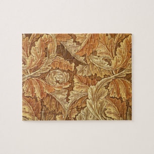 William Morris Akanthus Braun Herbstlaub Puzzle