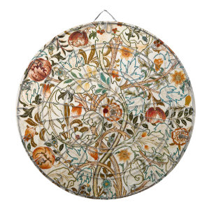 William Morris Akanthus Vintage-Blumenkunst Dartscheibe