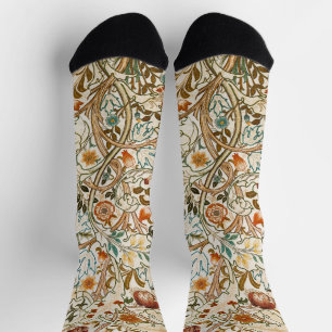 William Morris Akanthus Vintage-Blumenkunst Socken