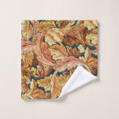 William Morris Akanthusblatt Herbstmuster Badhandtuch Set (Waschlappen)