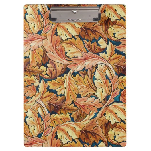 William Morris Akanthusblatt Herbstmuster Klemmbrett (Vorderseite)