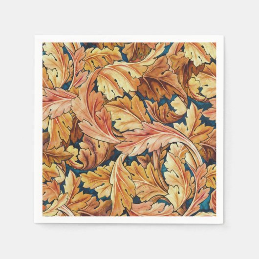William Morris Akanthusblatt Herbstmuster Serviette (Vorderseite)