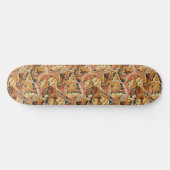 William Morris Akanthusblatt Herbstmuster Skateboard (Horizontal)