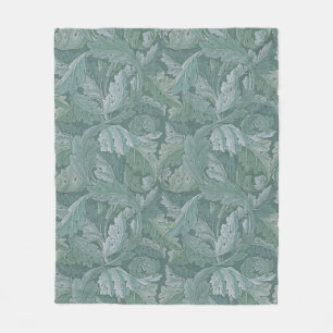William Morris Akanthusblatt Teal Blau Muster Fleecedecke