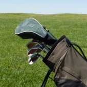 William Morris Akanthusblatt Teal Blau Muster Golf Headcover (In SItu)