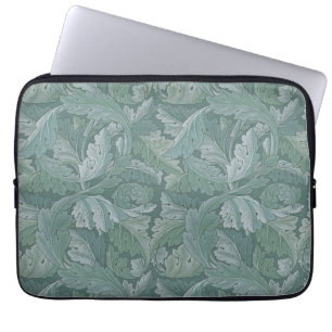 William Morris Akanthusblatt Teal Blau Muster Laptopschutzhülle