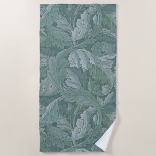 William Morris Akanthusblatt Teal Blau Muster Strandtuch