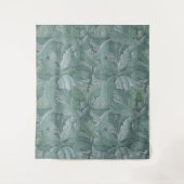 William Morris Akanthusblatt Teal Blau Muster Wandteppich (Vorderseite)