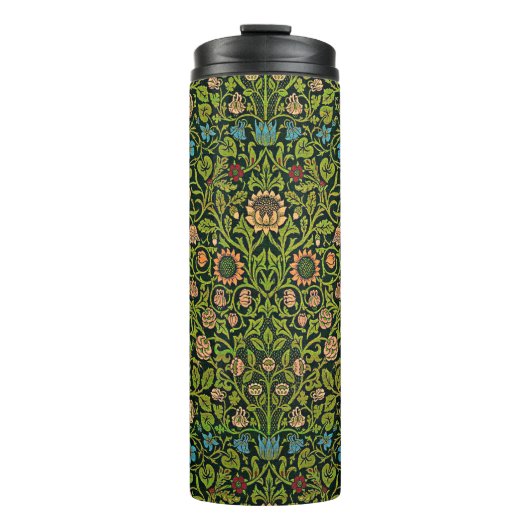 William Morris - Akelei, dunkelgrün, Thermosbecher (Vorderseite)