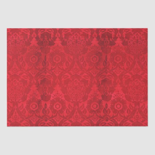 William Morris Akorn mit Prägung aus Seidensamt Seidenpapier (Vorderseite)