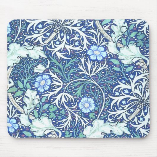 William Morris Algen Blaues Muster Mousepad (Vorne)