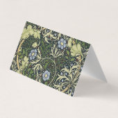 William Morris Algenmuster Florales Vintage-Kunst Visitenkarten (Rückseite)
