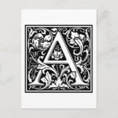 William Morris Alphabet "A" Postkarte (Vorderseite)