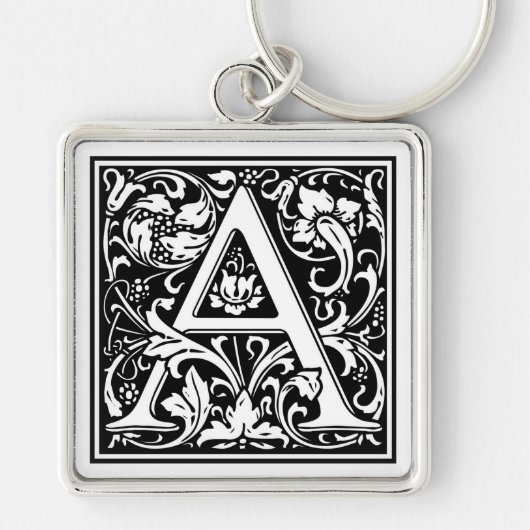 William Morris Alphabet "A" Schlüsselanhänger (Vorne)
