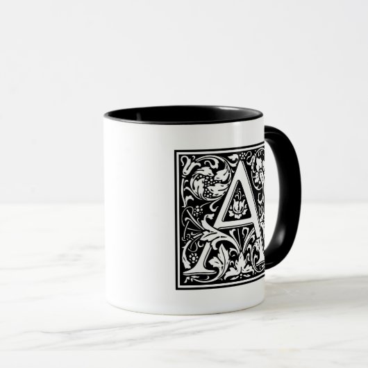 William Morris Alphabet "A" Tasse (VorderseiteRechts)