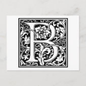 William Morris Alphabet "B" Postkarte (Vorderseite)