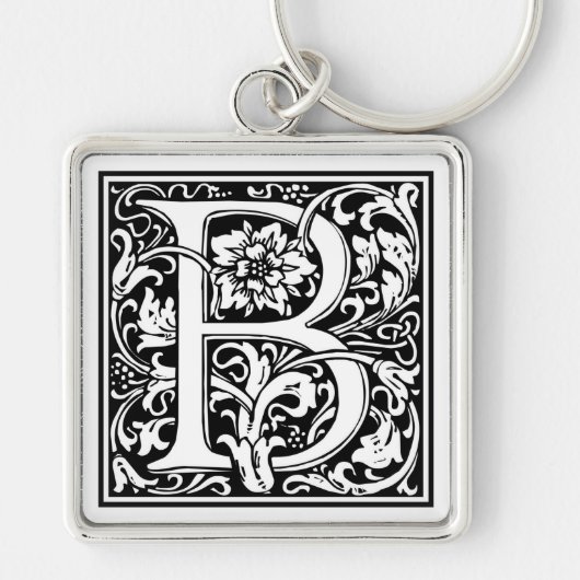 William Morris Alphabet "B" Schlüsselanhänger (Vorne)