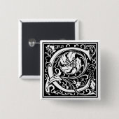 William Morris Alphabet "C" Button (Vorne & Hinten)