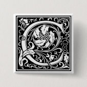 William Morris Alphabet "C" Button (Vorderseite)