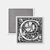 William Morris Alphabet "C" Magnet (Vorderseite/Rückseite)