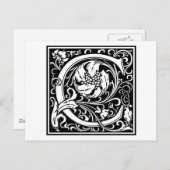 William Morris Alphabet "C" Postkarte (Vorne/Hinten)
