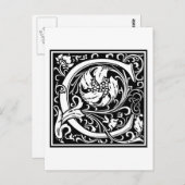 William Morris Alphabet "C" Postkarte (Vorne/Hinten)