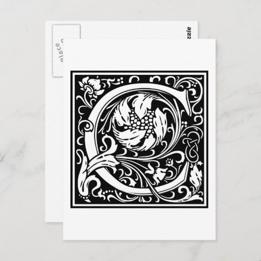 William Morris Alphabet "C" Postkarte (Vorne/Hinten)