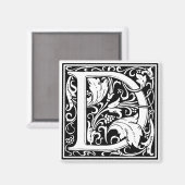 William Morris Alphabet "D" Magnet (Vorderseite/Rückseite)