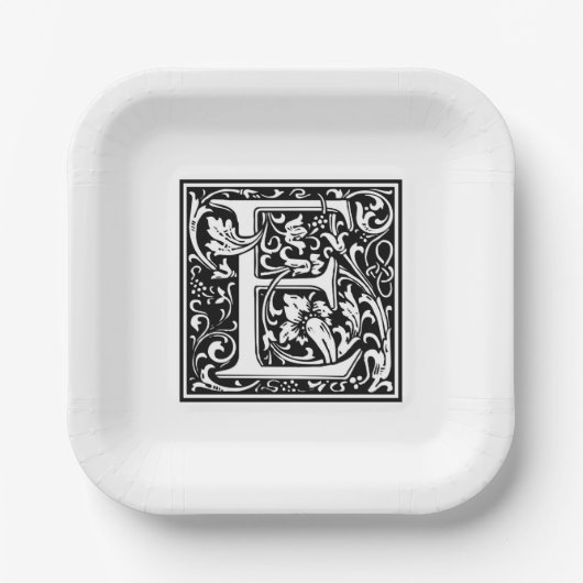 William Morris Alphabet „E“ Pappteller (Vorderseite)