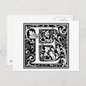 William Morris Alphabet "E" Postkarte (Vorne/Hinten)