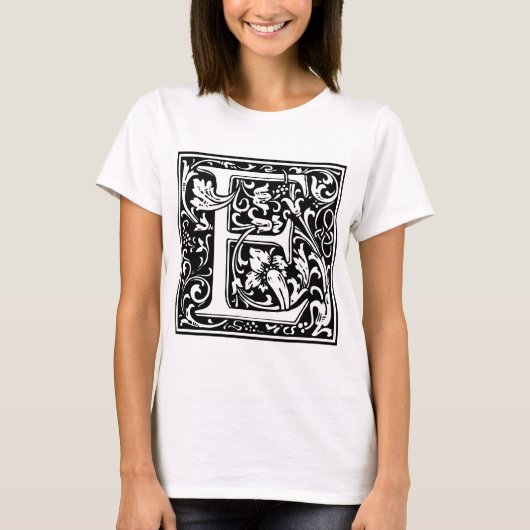 William Morris Alphabet "E" T-Shirt (Vorderseite)