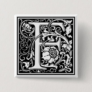 William Morris Alphabet "F" Button