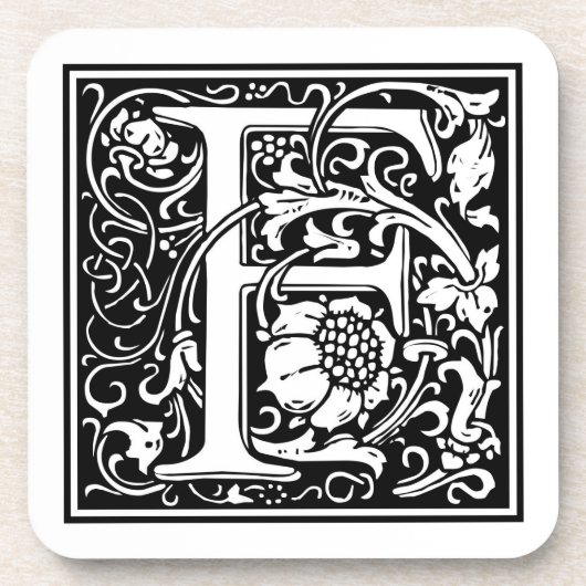 William Morris Alphabet "F" Getränkeuntersetzer (Vorderseite)