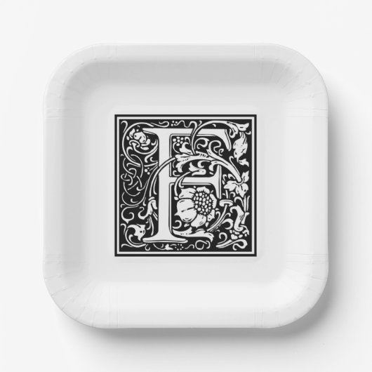 William Morris Alphabet „F“ Pappteller (Vorderseite)