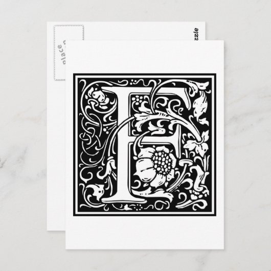 William Morris Alphabet "F" Postkarte (Vorne/Hinten)